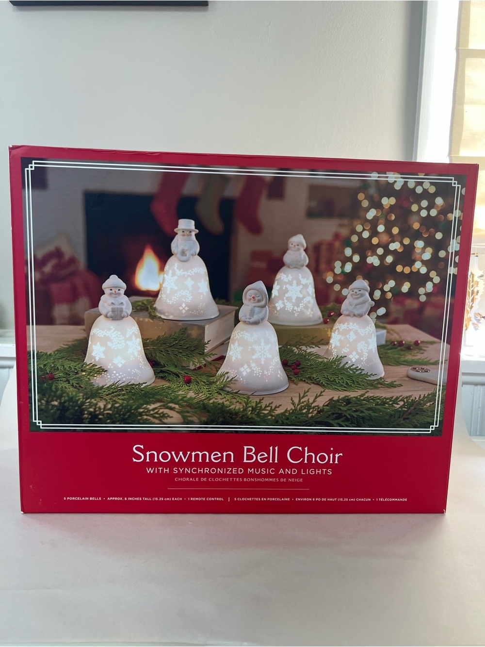 Hallmark Snowmen Bell Choir synchronized music and lights remote working tested